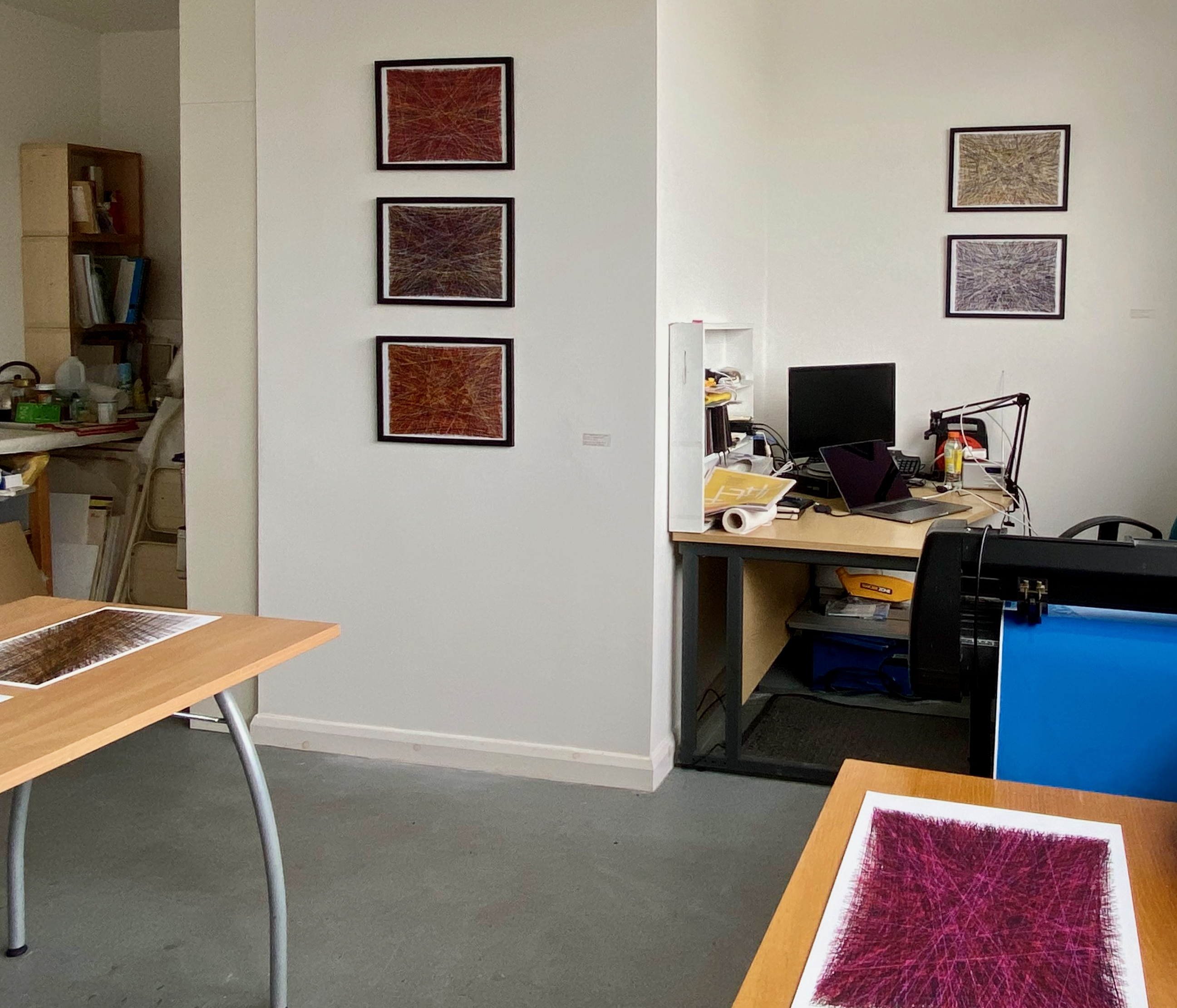 Philip Bradshaw, open studio installation view, 2024